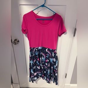 Rainbow rocket ships dress